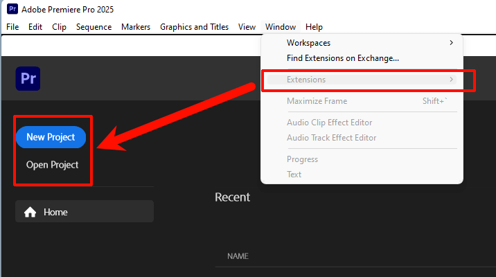 make sure your project is open first