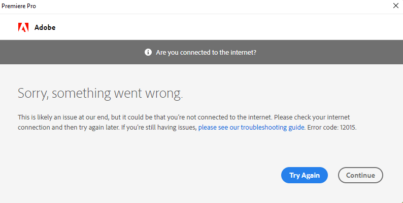 Unable to connect status