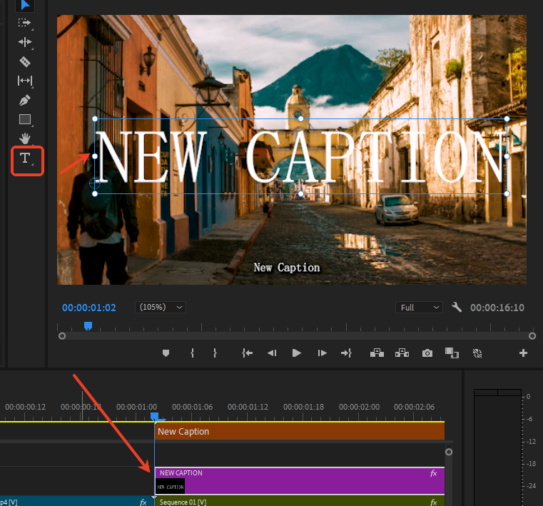 Use the Text Tool to Add Captions